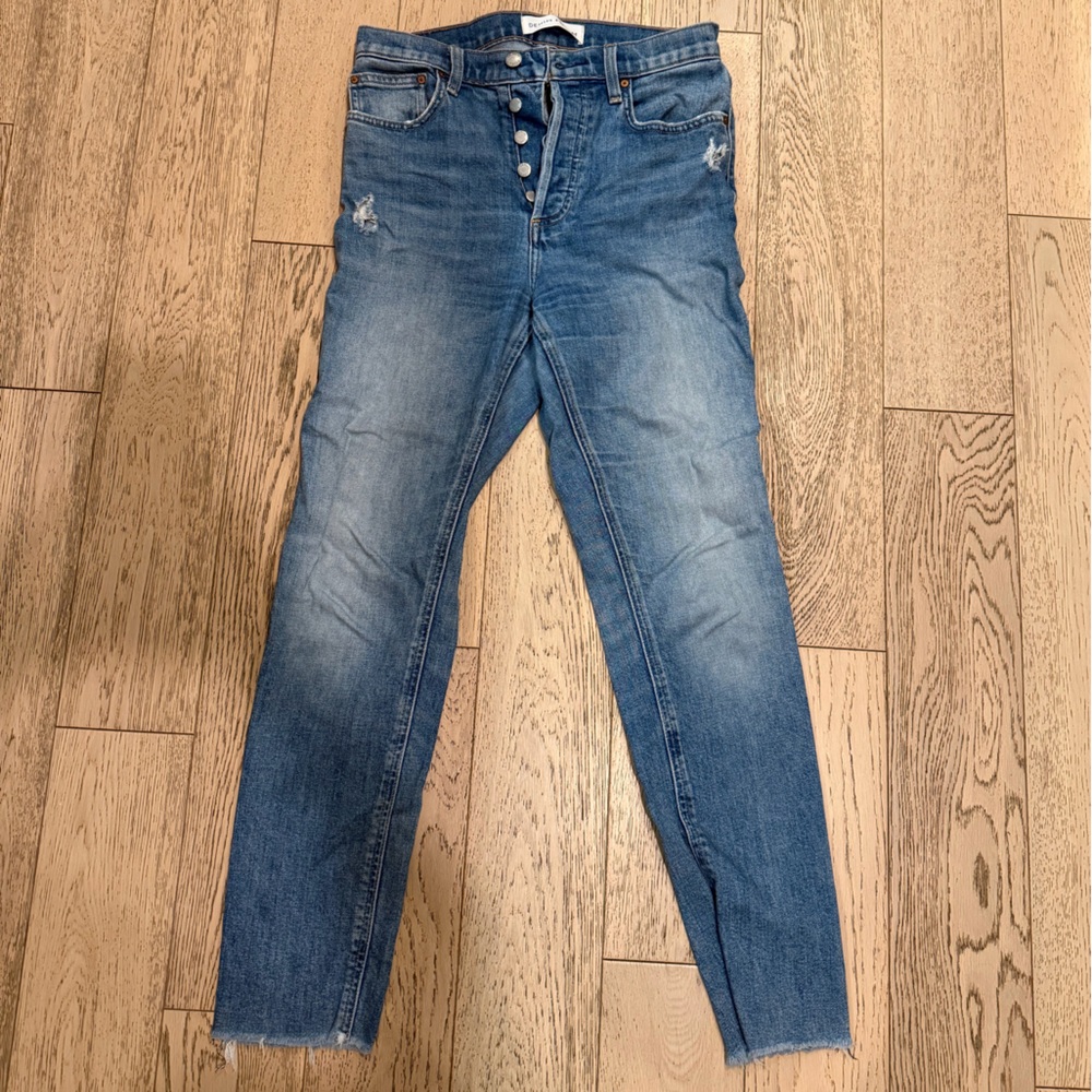 denim forum yoko straight leg blue denim